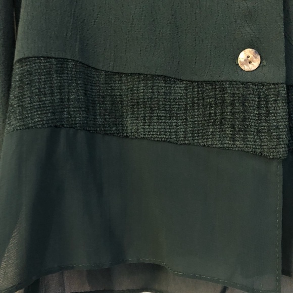 K Petite Green Dress & Jacket Set. 6P. Gauzy flowy lovely! - Picture 6 of 9